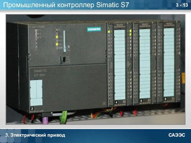 3. Электрический привод 3 - 13 Промышленный контроллер Simatic S7