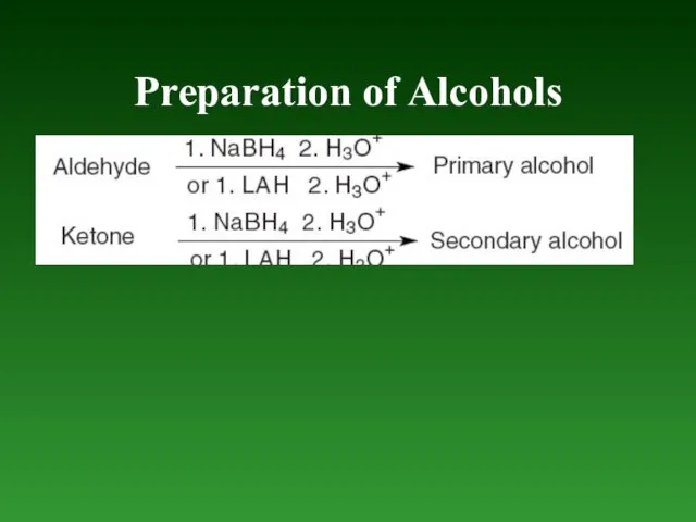 Preparation of Alcohols