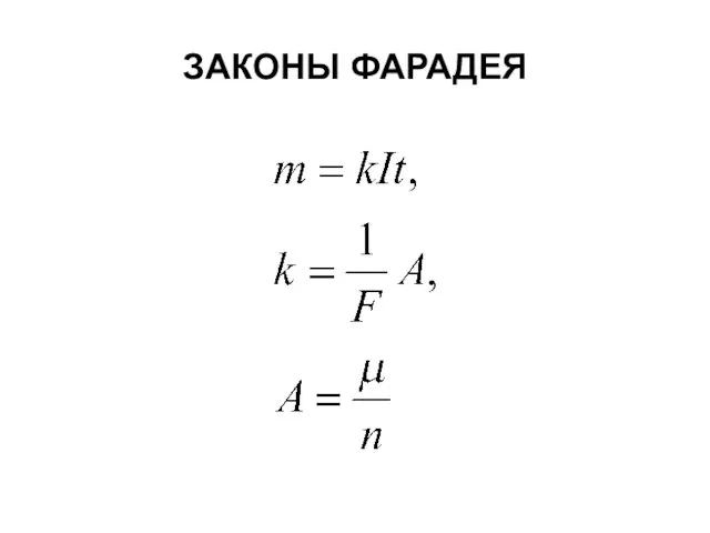 ЗАКОНЫ ФАРАДЕЯ