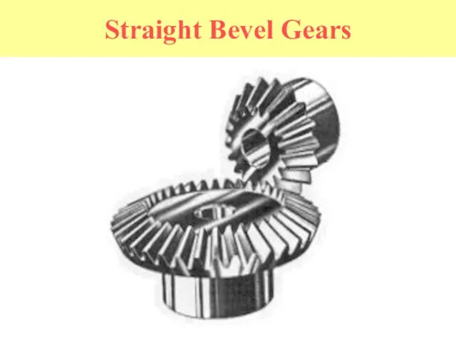 Straight Bevel Gears