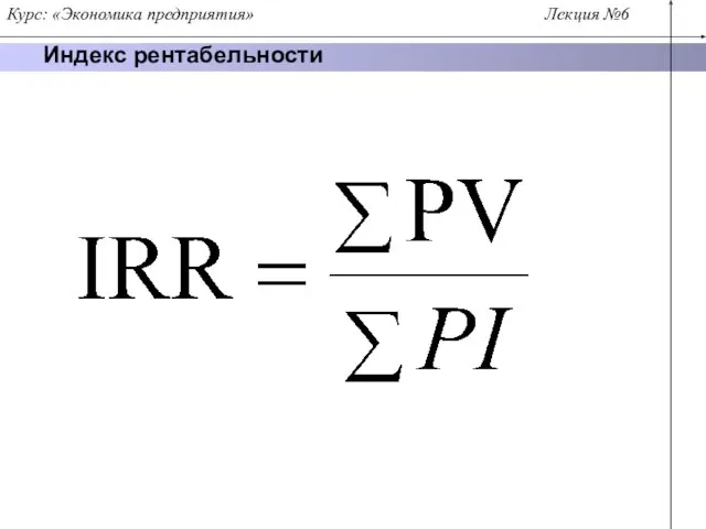 Индекс рентабельности