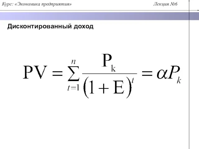 Дисконтированный доход