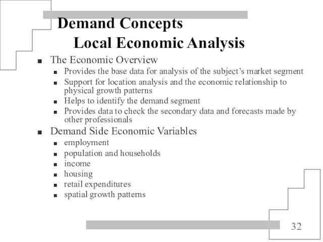 Demand Concepts Local Economic Analysis The Economic Overview Provides the base data