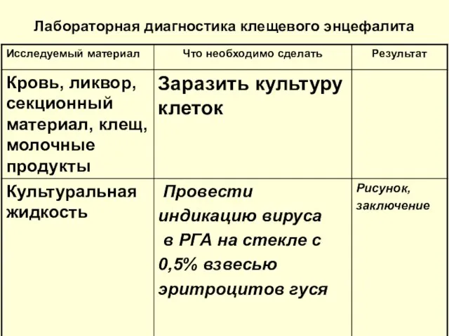 Лабораторная диагностика клещевого энцефалита