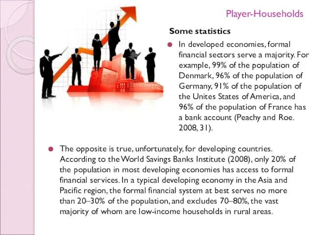 Player-Households The opposite is true, unfortunately, for developing countries. According to the