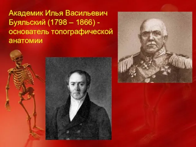 Академик Илья Васильевич Буяльский (1798 – 1866) -основатель топографической анатомии