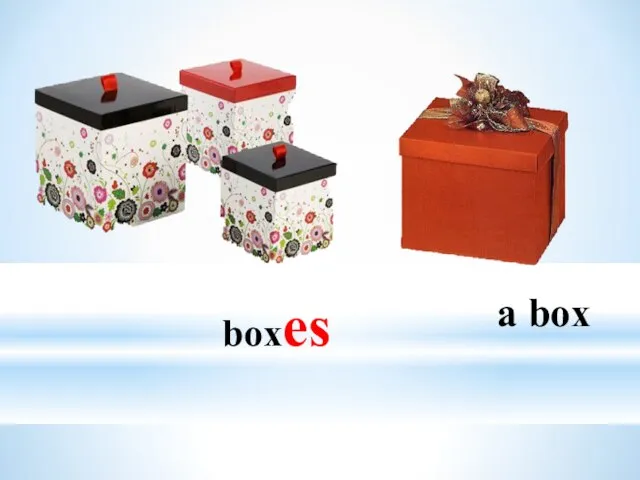 a box boxes