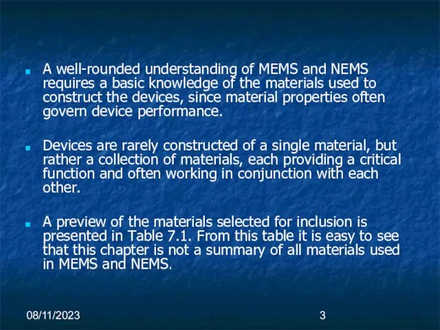 08/11/2023 A well-rounded understanding of MEMS and NEMS requires a basic knowledge