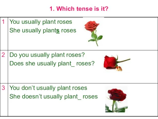 1. Which tense is it?