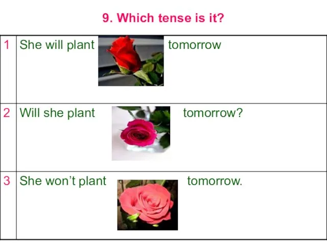 9. Which tense is it?