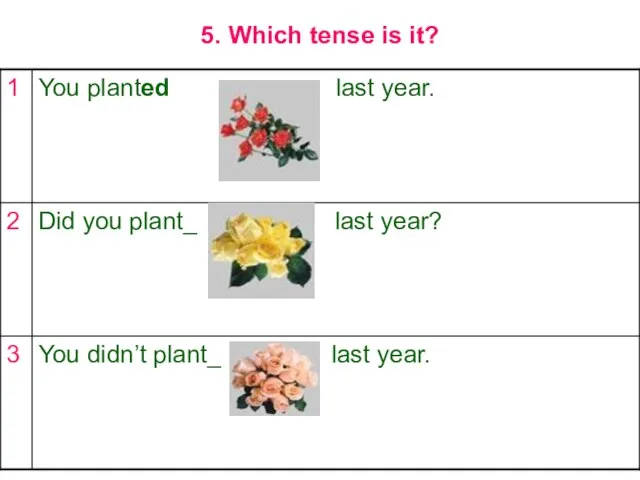 5. Which tense is it?