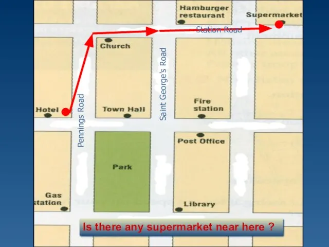Station Road Saint George's Road Pennings Road Is there any supermarket near here ?
