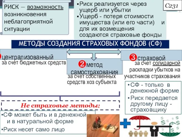 СФ может быть и в денежной, и в натуральной форме Риск несет