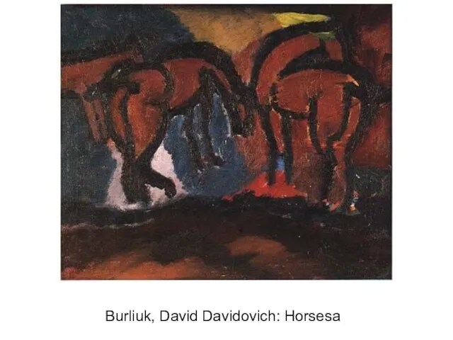 Burliuk, David Davidovich: Horsesa