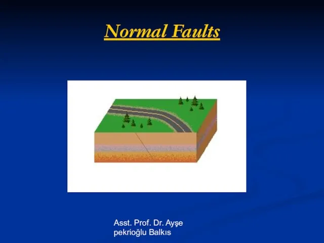 Asst. Prof. Dr. Ayşe pekrioğlu Balkıs Normal Faults