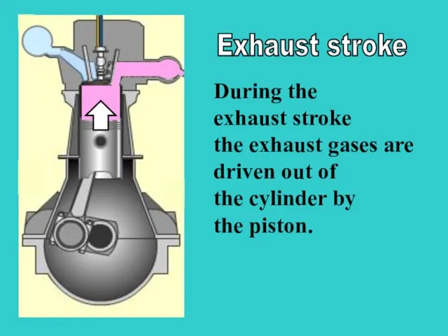 S During the exhaust stroke the exhaust gases are driven out of