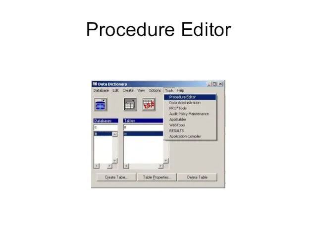 Procedure Editor