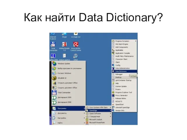 Как найти Data Dictionary?