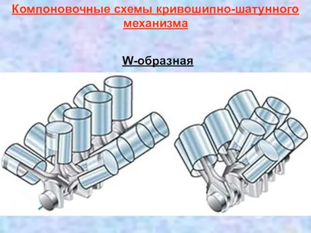 W-образная Компоновочные схемы кривошипно-шатунного механизма