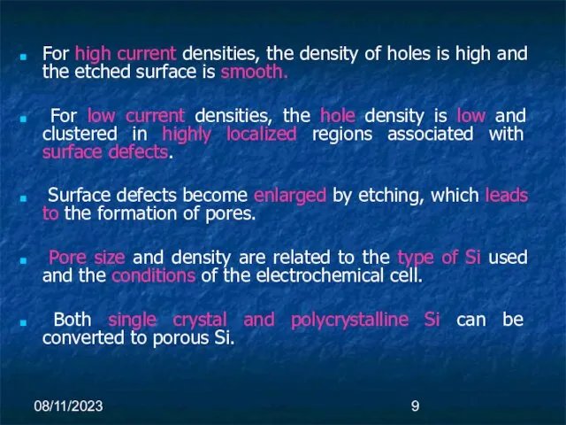 08/11/2023 For high current densities, the density of holes is high and