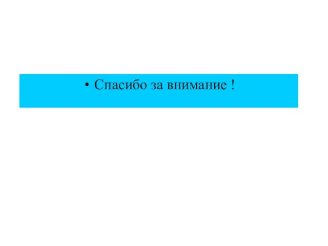 Спасибо за внимание !