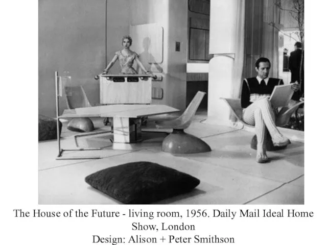 The House of the Future - living room, 1956. Daily Mail Ideal