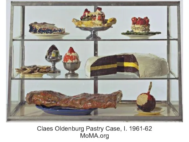 Claes Oldenburg Pastry Case, I. 1961-62 MoMA.org