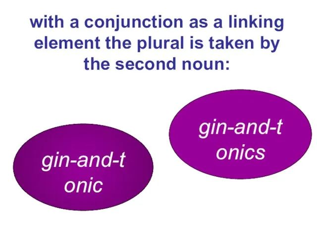 with a conjunction as a linking element the plural is taken by