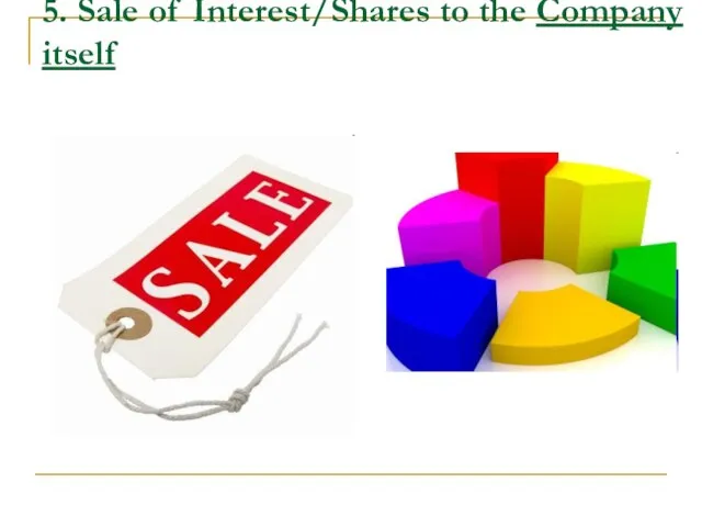 5. Sale of Interest/Shares to the Company itself