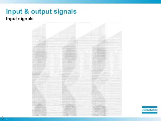 Input & output signals Input signals