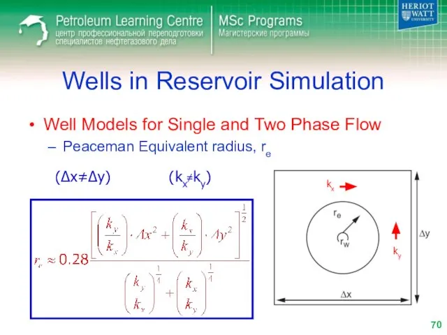 Wells in Reservoir Simulation Well Models for Single and Two Phase Flow