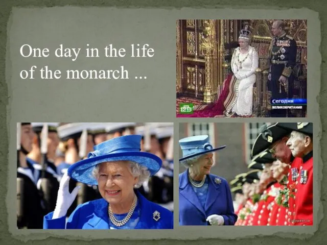 One day in the life of the monarch ...