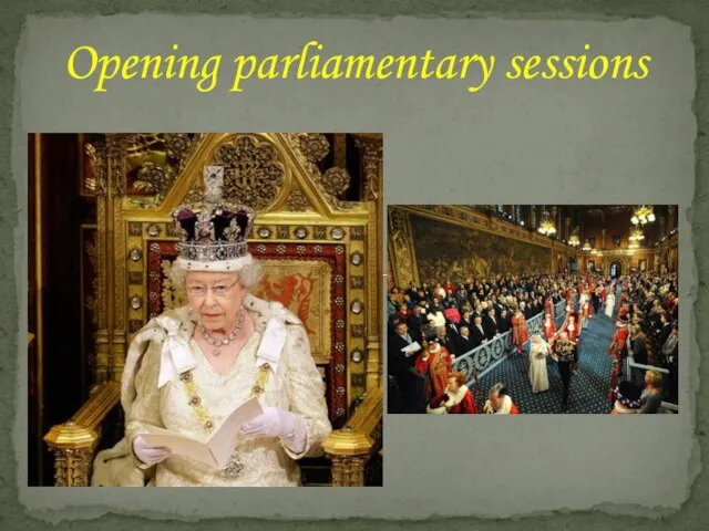 Opening parliamentary sessions