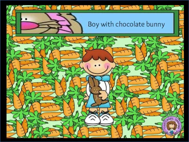 Boy with chocolate bunny
