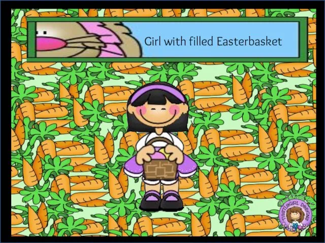 Girl with filled Easterbasket