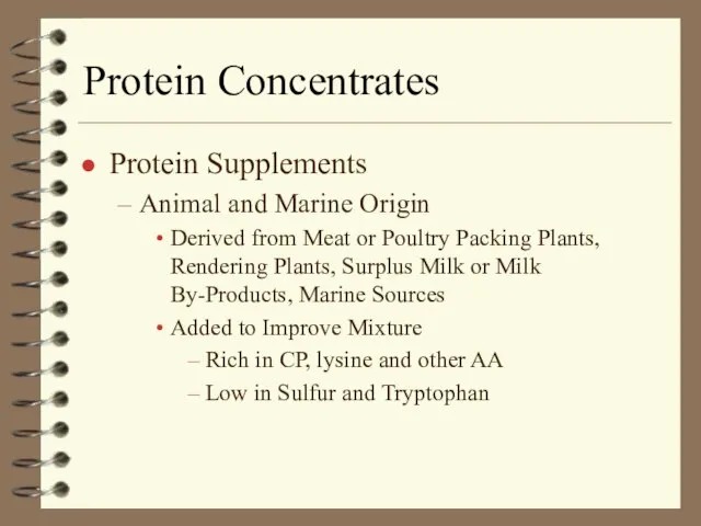 Protein Concentrates Protein Supplements Animal and Marine Origin Derived from Meat or