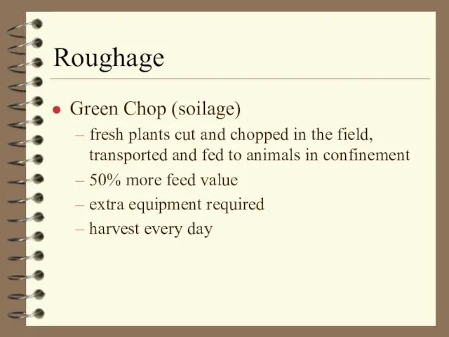 Roughage Green Chop (soilage) fresh plants cut and chopped in the field,