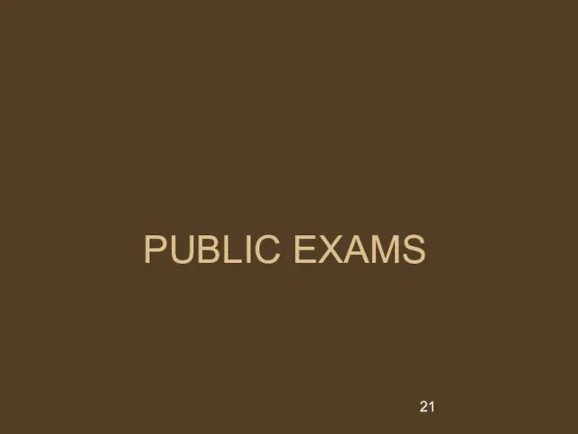 PUBLIC EXAMS