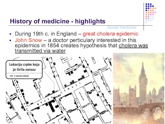 History of medicine - highlights During 19th c. in England – great