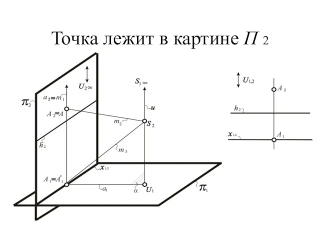 Точка лежит в картине Π 2