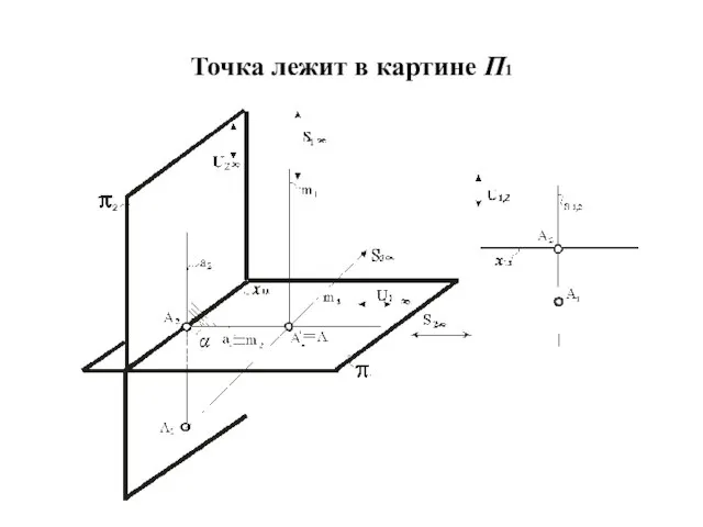 Точка лежит в картине П1