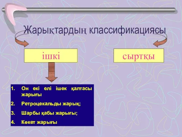 ішкі сыртқы Он екі елі ішек қалтасы жарығы Ретроцекальды жарық; Шарбы қабы