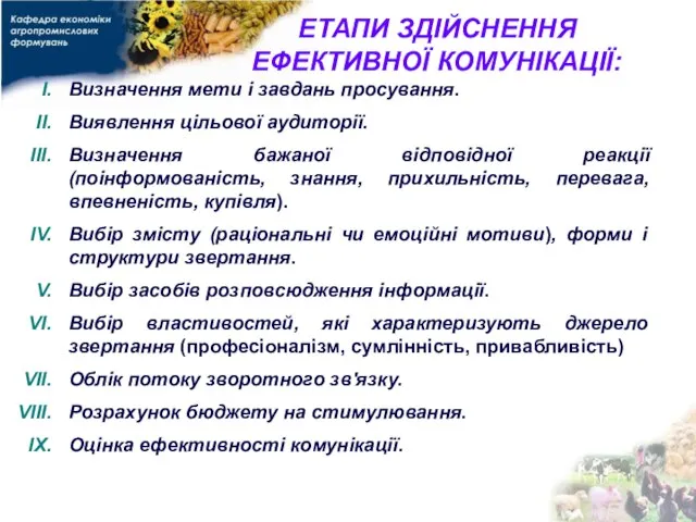 ЕТАПИ ЗДІЙСНЕННЯ ЕФЕКТИВНОЇ КОМУНІКАЦІЇ: Визначення мети і завдань просування. Виявлення цільової аудиторії.