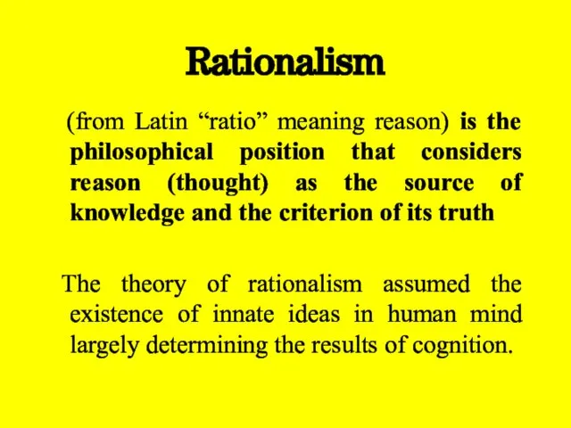 Rationalism (from Latin “ratio” meaning reason) is the philosophical position that considers