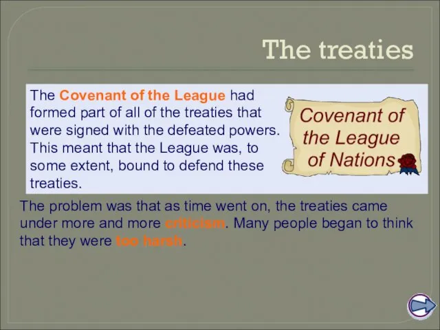 The Covenant of the League had formed part of all of the