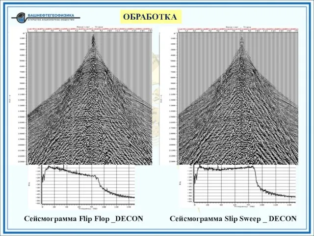 ОБРАБОТКА Cейсмограмма Slip Sweep _ DECON Сейсмограмма Flip Flop _DECON