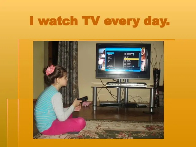 I watch TV every day.