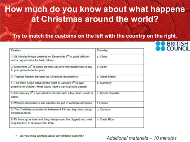 How much do you know about what happens at Christmas around the