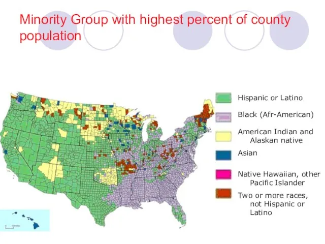 Minority Group with highest percent of county population