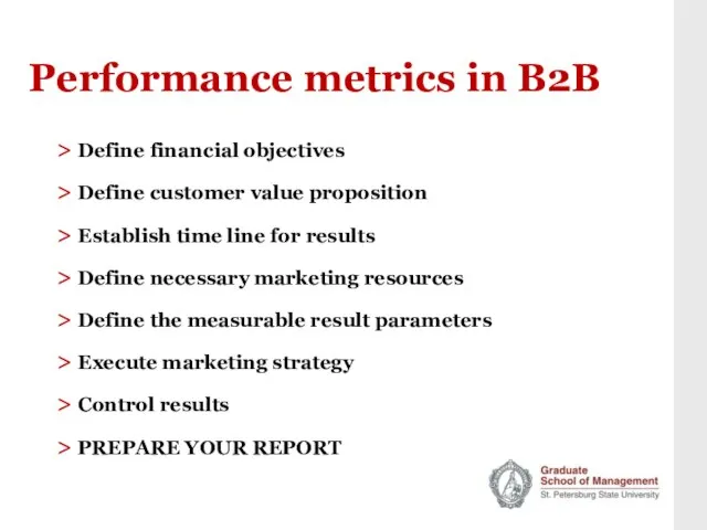 Performance metrics in B2B > Define financial objectives > Define customer value